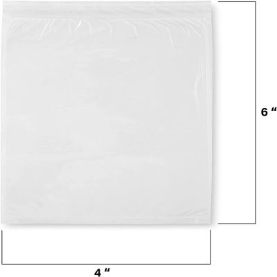 MT Products 4.5" x 6" Clear Envelope Pouch / Shipping Label Sleeves - Pack of 100 Image 1