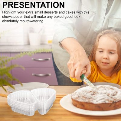 MT Products Extra Small Plastic Cake Slice Container - Pack of 20 Image 3