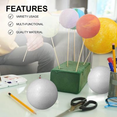 MT Products Foam Balls 8" Polystyrene Balls for Arts and Crafts - Pack of 2 Image 2