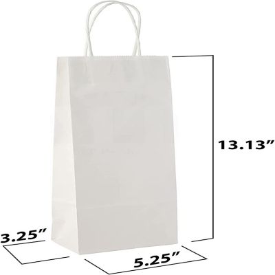 MT Products White Paper Wine Gift Bags with Handles - Pack of 24 Image 1