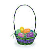 Multicolor Round Bamboo Easter Baskets - 12 Pc. Image 1