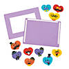 Mustache Heart Picture Frame Magnet Craft Kit - Makes 12 Image 1