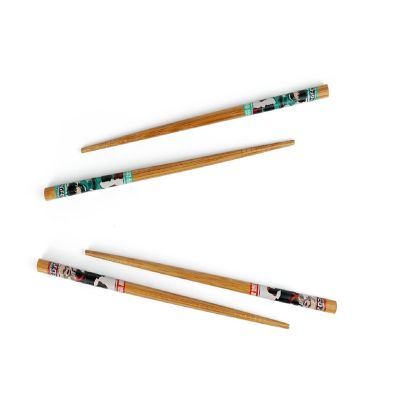 My Hero Academia Midoriya & Bakugo Bamboo Chopsticks Set  Includes 2 Sets Image 3