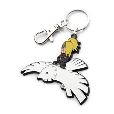Naruto Shippuden Deidara On Clay Bird Enamel Pendant Keychain Image 2