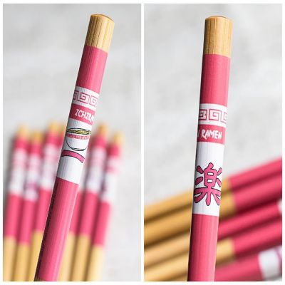 Naruto: Shippuden Ichiraku Ramen Bamboo Chopsticks  Set of 4 Image 2