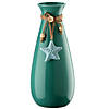 National Tree Company 10" Porcelain Vase- Turquoise Image 1