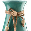 National Tree Company 10" Porcelain Vase- Turquoise Image 2