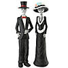 National Tree Company 13 in. Black Outfitted Skeleton Couple Image 1