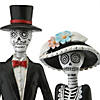National Tree Company 13 in. Black Outfitted Skeleton Couple Image 2