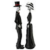 National Tree Company 13 in. Black Outfitted Skeleton Couple Image 3