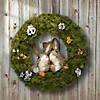 National Tree Company 15" Wreath with 2 Rabbits in Center Image 1