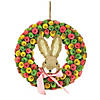 National tree company 16" floral wreath with bunny head center Image 1