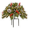 National Tree Company 18" Frosted Berry Urn Filler with Battery Operated Warm White LED Lights Image 1