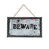 National Tree Company 18 in. Animated Halloween Door Sign, Sound Activated Image 1