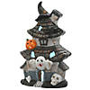 National Tree Company 18 in. Multilevel Haunted House with LED Light Image 1