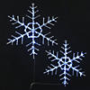 National Tree Company 20" & 24" Hexagon Ice Crystal Snowflake Pair with LED Lights Image 3