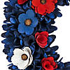 National tree company 20" red, white and blue floral wreath Image 2