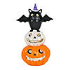 National Tree Company 22 in. Pre-Lit Bat Standing on Pumpkins Image 1