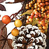 National Tree Company 24 in. Harvest Hydrangea and Maple Leaves Wreath Image 2