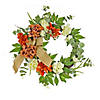 National Tree Company 24 in. Harvest Hydrangeas and Roses Wreath Image 1