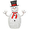 National Tree Company 36" Pre Lit Sisal Snowman Decoration, Cool White LED Lights, Plug In, Christmas Collection Image 1