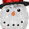 National Tree Company 36" Pre Lit Sisal Snowman Decoration, Cool White LED Lights, Plug In, Christmas Collection Image 3