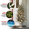 National Tree Company 4 ft. Pre-Lit Artificial Christmas Entrance Tree, Snowy Sheffield Spruce with Twinkly LED Lights, Plug in Image 4