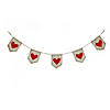 National Tree Company 6 ft. Valentine Garland with Red Hearts Image 1
