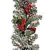 National Tree Company 9 ft. General Store Snowy Garland with LED Lights and Bows Image 2