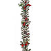 National Tree Company 9 ft. General Store Snowy Garland with LED Lights and Bows Image 3