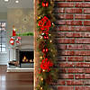 National Tree Company 9 ft. Hydrangea Garland with Battery Operated Warm White LED Lights Image 1