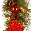 National Tree Company 9 ft. Hydrangea Garland with Battery Operated Warm White LED Lights Image 2