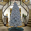 National Tree Company 9 ft. Pre-Lit Christmas Matte Silver Metallic Tree Image 1