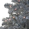 National Tree Company 9 ft. Pre-Lit Christmas Matte Silver Metallic Tree Image 2