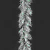National Tree Company 9 ft. Pre-Lit Crystal Silver Metallic Garland Image 3