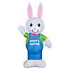 National Tree Company Airdorable Airblown 25" Waving Easter Bunny- BAT/USB (Batteries not included) Image 1