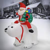 National Tree Company First Traditions&#8482; 6 ft. Inflatable Santa Riding Polar Bear Image 1