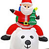 National Tree Company First Traditions&#8482; 6 ft. Inflatable Santa Riding Polar Bear Image 2