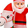 National Tree Company First Traditions - 6' Red Inflatable Blow Up Santa on Horse Image 2