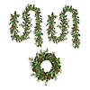 National Tree Company First Traditions&#8482; Pre-Lit Holly Berry Wreath and Garland Assortment Image 1