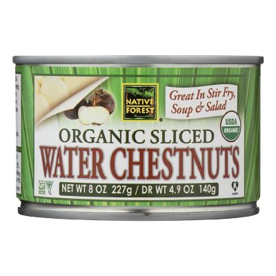 Native Forest Organic Sliced Water Chestnuts - Case of 6 - 8 OZ Image 1