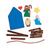 Nativity Craft Stick Religious Christmas Ornament Craft Kit - Makes 12 Image 1