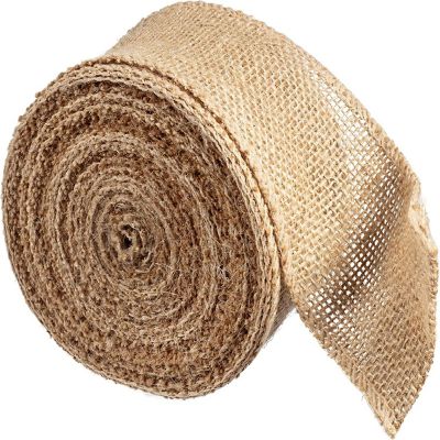 Natural Burlap Ribbons - 2.5" Wide, 10 Yards-No Wire, 100% Jute - Ideal for DIYs, Bows, Rustic weddings, Holiday/ Christmas Tree, Gift wrapping & Gift Basket Image 3