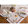 Natural Embroidered Fall Leaves  Bordered Napkin (Set Of 6) Image 3