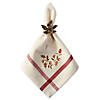 Natural Embroidered Fall Leaves  Bordered Napkin (Set Of 6) Image 4