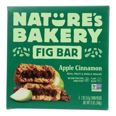 Nature's Bakery Stone Ground Whole Wheat Fig Bar - Apple Cinnamon - Case of 6 - 2 oz. Image 1