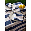 Nautical Blue Cabana Stripe Print Outdoor Napkin (Set Of 6) Image 1