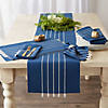 Navy And Off-White Stripe Tassel Placemat (Set Of 4) Image 3