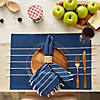 Navy And Off-White Stripe Tassel Placemat (Set Of 4) Image 4