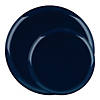 Navy Flat Round Disposable Plastic Dinnerware Value Set (40 Dinner Plates + 40 Salad Plates) Image 1